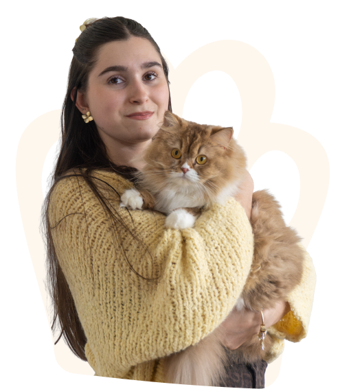 Chloe Puyau et winnie british longhair de l'arche de Tiwi